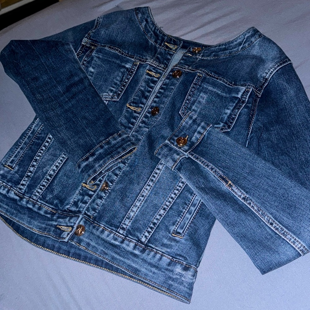 Boatneck denim jacket